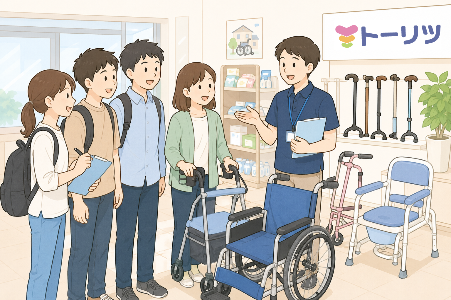 【江戸川区】歯科医師を目指す学生さんが<br>トーリツ福祉用具江戸川を見学に来てくださいました